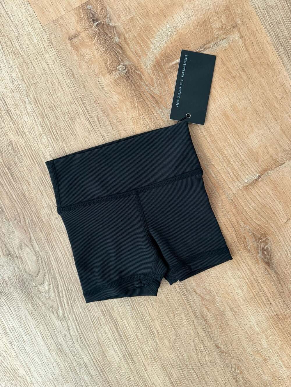 Little Bipsy Baby Ribbed Athletic Shorts in Black